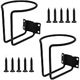 JAKOUE 2PCS Black Stainless Steel Cup Holder - Universal Drink Holder for Boat, Truck, RV & ATV (Wall Mount & Magnetic Base Options)