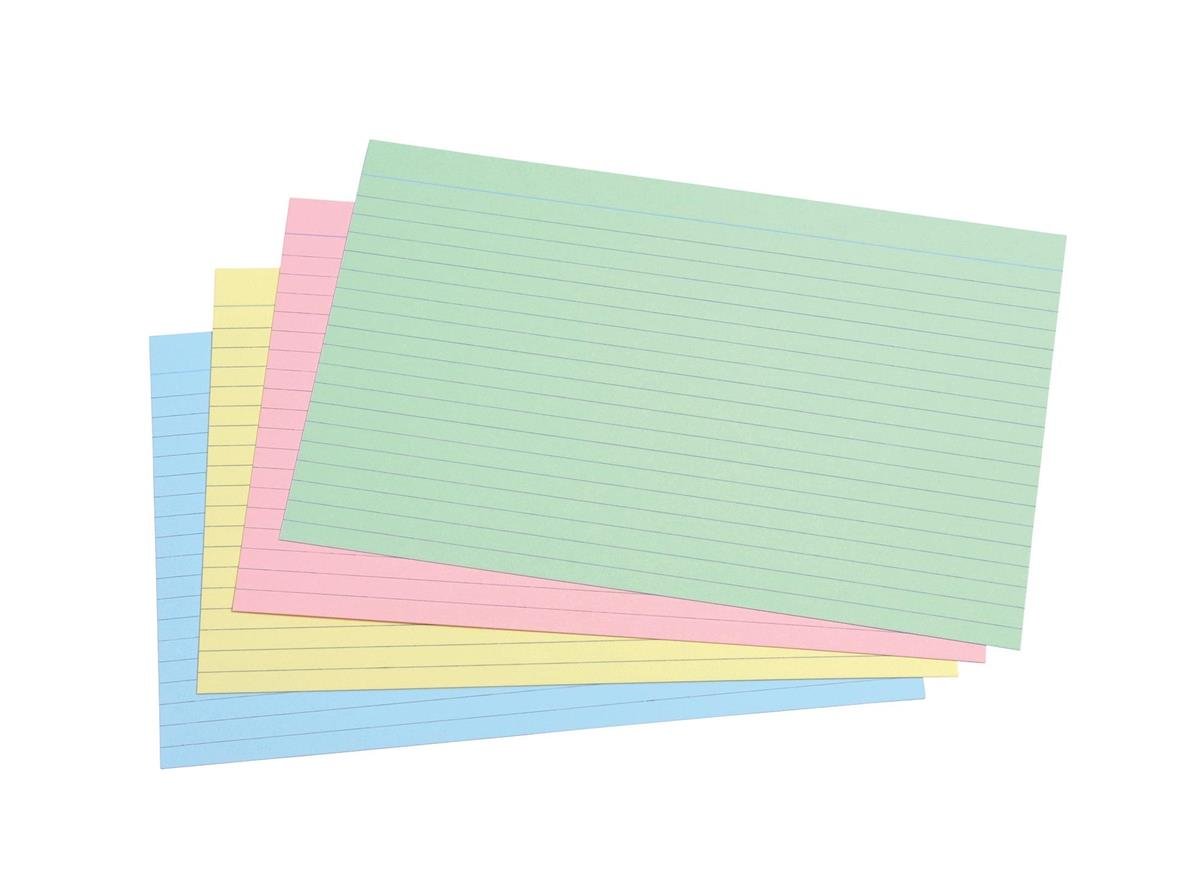 Concord Record Card Smooth 203x127mm Assorted Ref 16299 [Pack of 100]