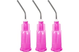 100 PCs 18G Pre Bent Flow Dispensing Etch Tips by JEVOLVE – Precision Applicators for Crafting, Painting, Gluing, Art Projects, Detailing, and DIY Projects – Perfect for Fine Application Tasks