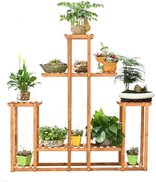 ANXWA Soporte De Madera para Plantas Estantería para Macetas ...