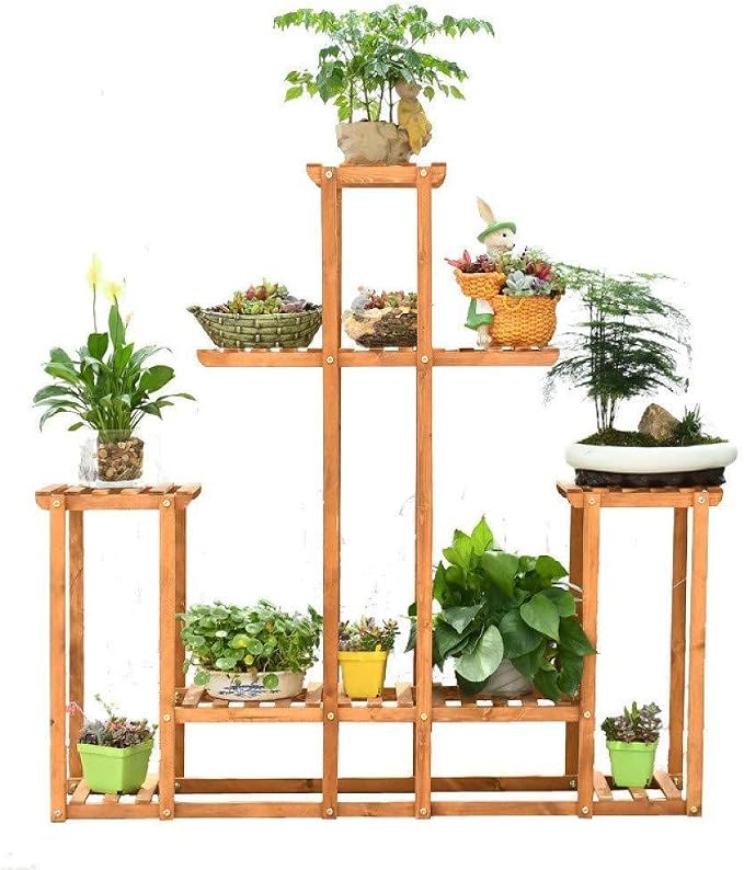ANXWA Soporte De Madera para Plantas Estantería para Macetas ...
