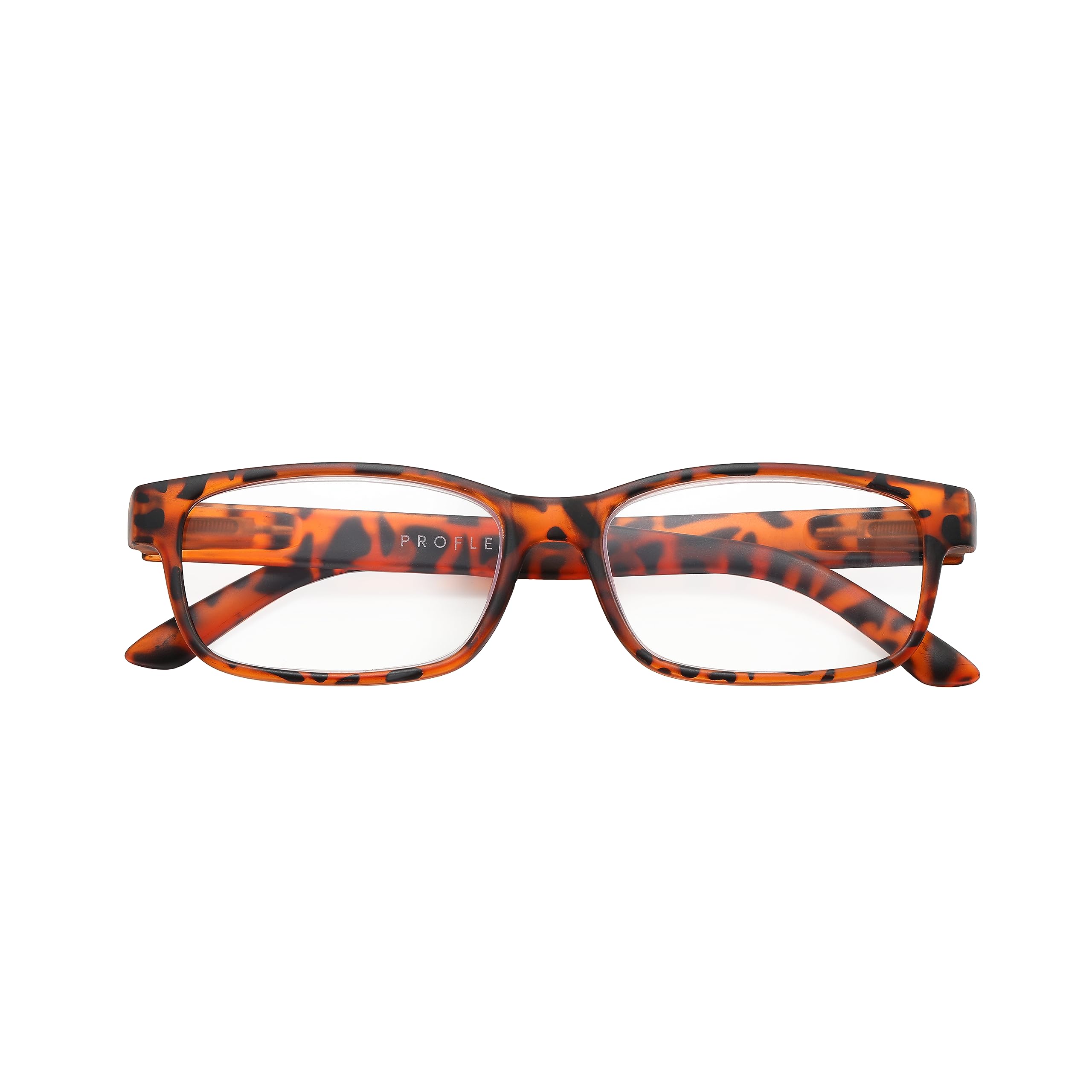 PROFLEX Safari Reading Glasses - anti-headache, BluOptix blue light blocking, spring hinges, tough impact & scratch resistant, unisex (mens + womens), stylish (TS; +3.5) — image 1