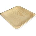 BambooMN Brand - 5.5" Dia Disposable Wood Round Plates, 25 Pieces