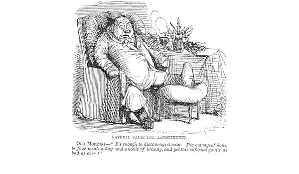 Amazon Com Gout Cartoon 19th Century Nnatural Cause For Astonishment Old Mopkins Its Enough To Discourage A Man Ive Cut Myself Down To Four Meals A Day And A Bottle Of Brandy