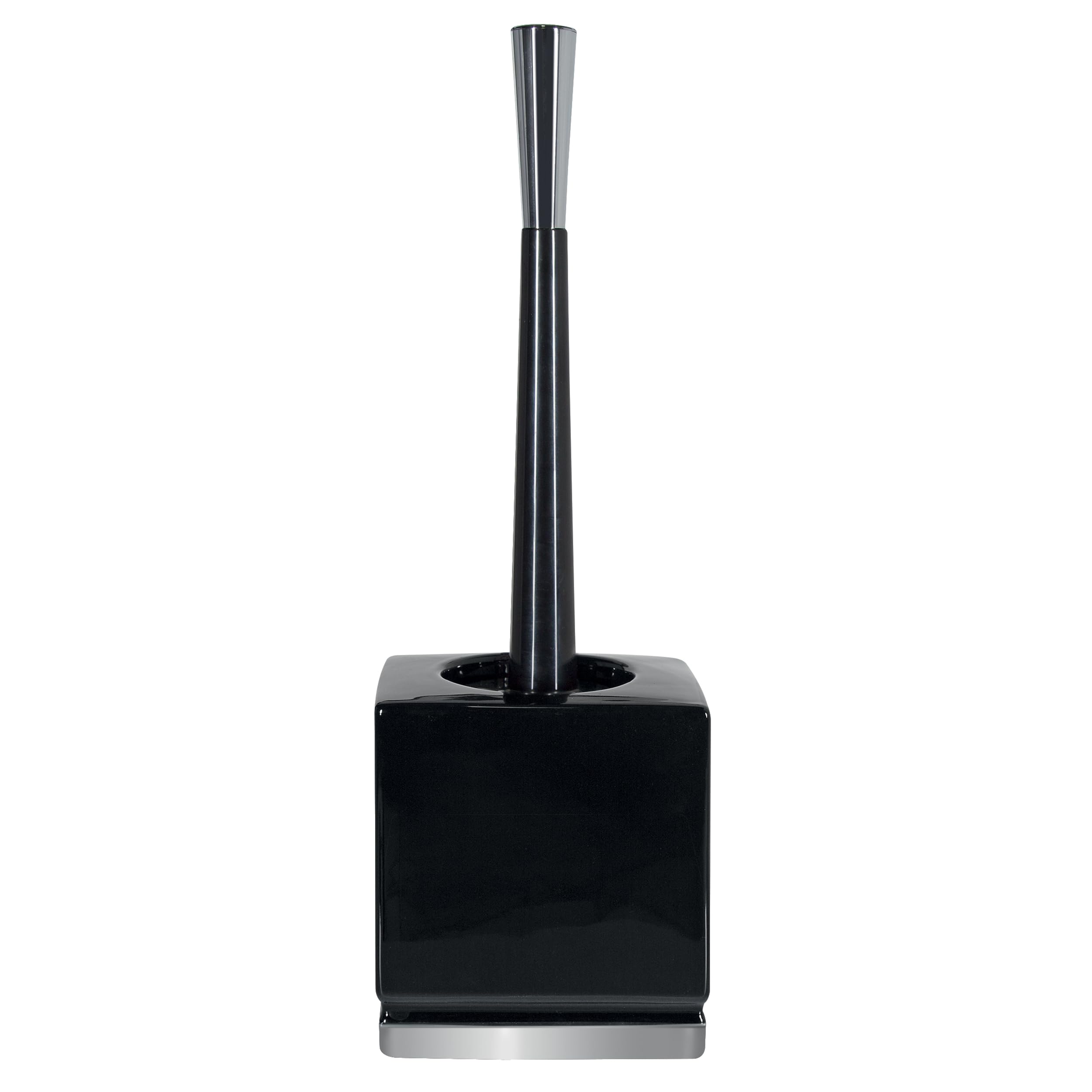 Spirella Stoneware Roma Toilet Brush, Black/Silver