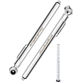 Low Pressure Tire Gauge - 1-20 PSI, 2-Pack Pencil Tire Pressure Gauge with Stainless Steel Body and Metal Made Nozzle, for RO tank, Golf Carts, ATV, UTV &amp; Lawn Mower, Battery-Free, Deflator Function