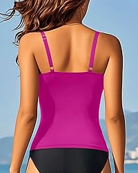 Aqua Eve Tankini Tops for Women Swimwear Top Only