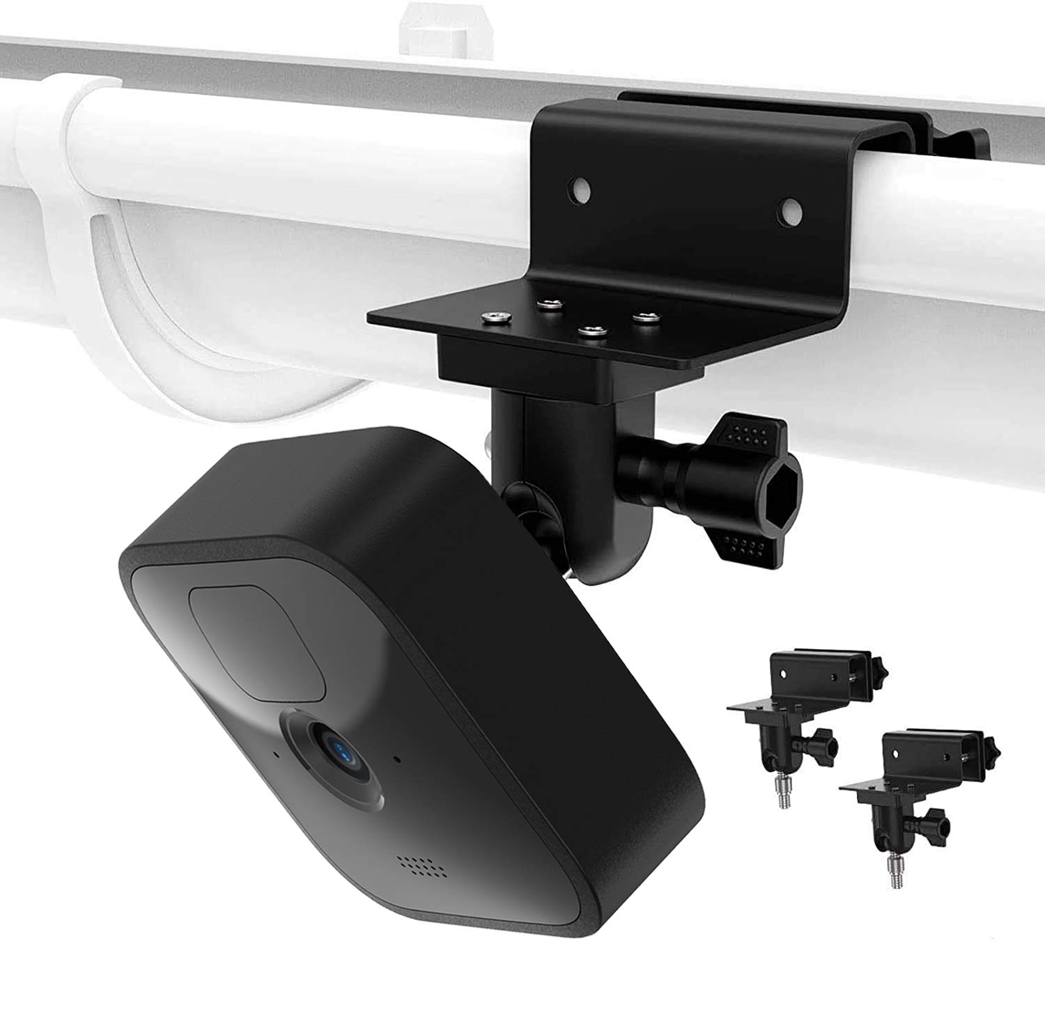 HOLACA Gutter Mount Compatible with New Blink Camera (Outdoor 4/3), Blink Indoor/Outdoor/Mini/Mini2/XT/XT2 (Camera NOT Included), Black | 2PCS Gutter Mount