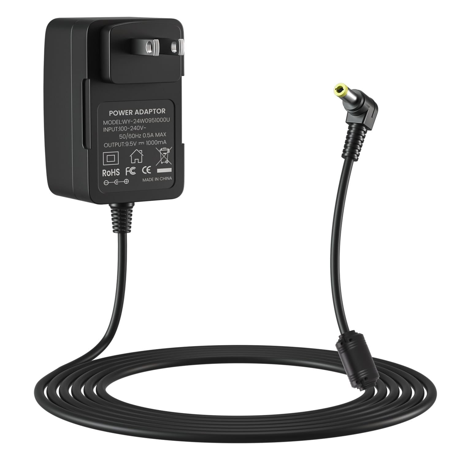 Photo 1 of XXSZHY 9.5V AC/DC Adapter for Casio Power Supply Charger for Casio Piano Keyboard - Only Compatible for Listed Models (8.2 Ft Long Cord) (9.5v 1a)