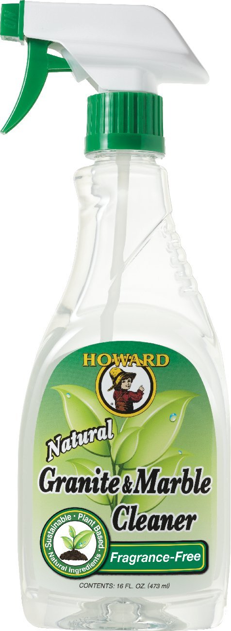 Howard GM0012 16oz or 473ml Natural Granite & Marble Cleaner, Fragrance Free