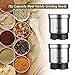 CHULUX Electric Spices and Coffee Grinder with 2.5 Ounce Two Detachable Cups for Wet/Dry Food,Powerful Stainless Steel Blades and Cleaning Brush