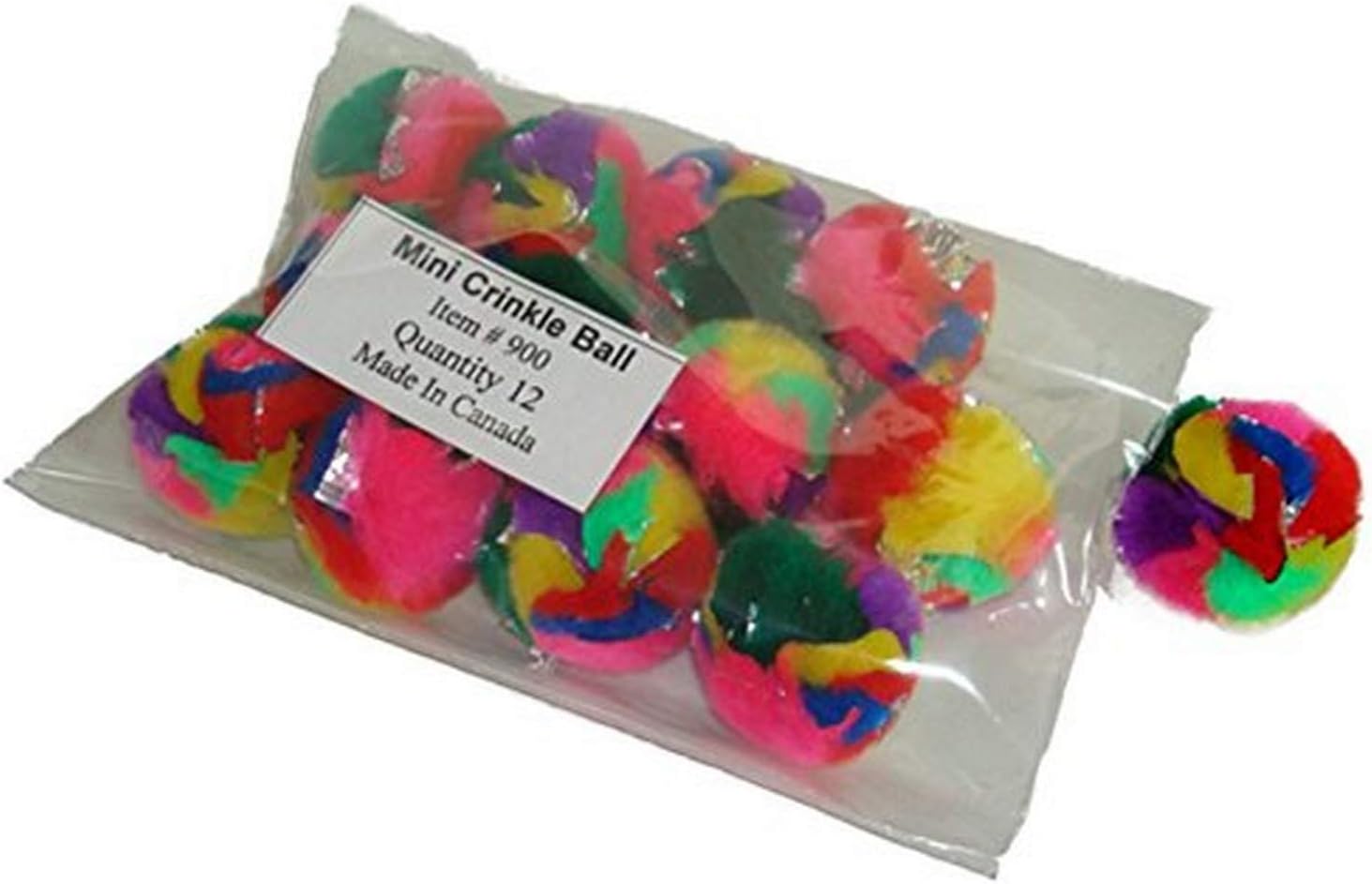 Cancor Innovations 900B Mini Crinkle Ball Cat Toy (12 Pack) : Pet Supplies