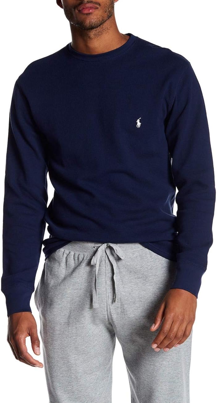 Waffle Knit Crew Neck Top at  Men’s Clothing store: Novelty T Shirts