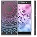 kwmobile TPU Silicone Case for Sony Xperia XA1 Ultra - Crystal Clear Smartphone Back Case Protective Cover - Indian Sun Blue/Dark Pink/Transparent