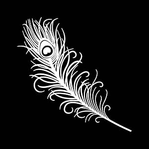 Download Amazon.com: Peacock Feather Outline Silhouette Vinyl ...