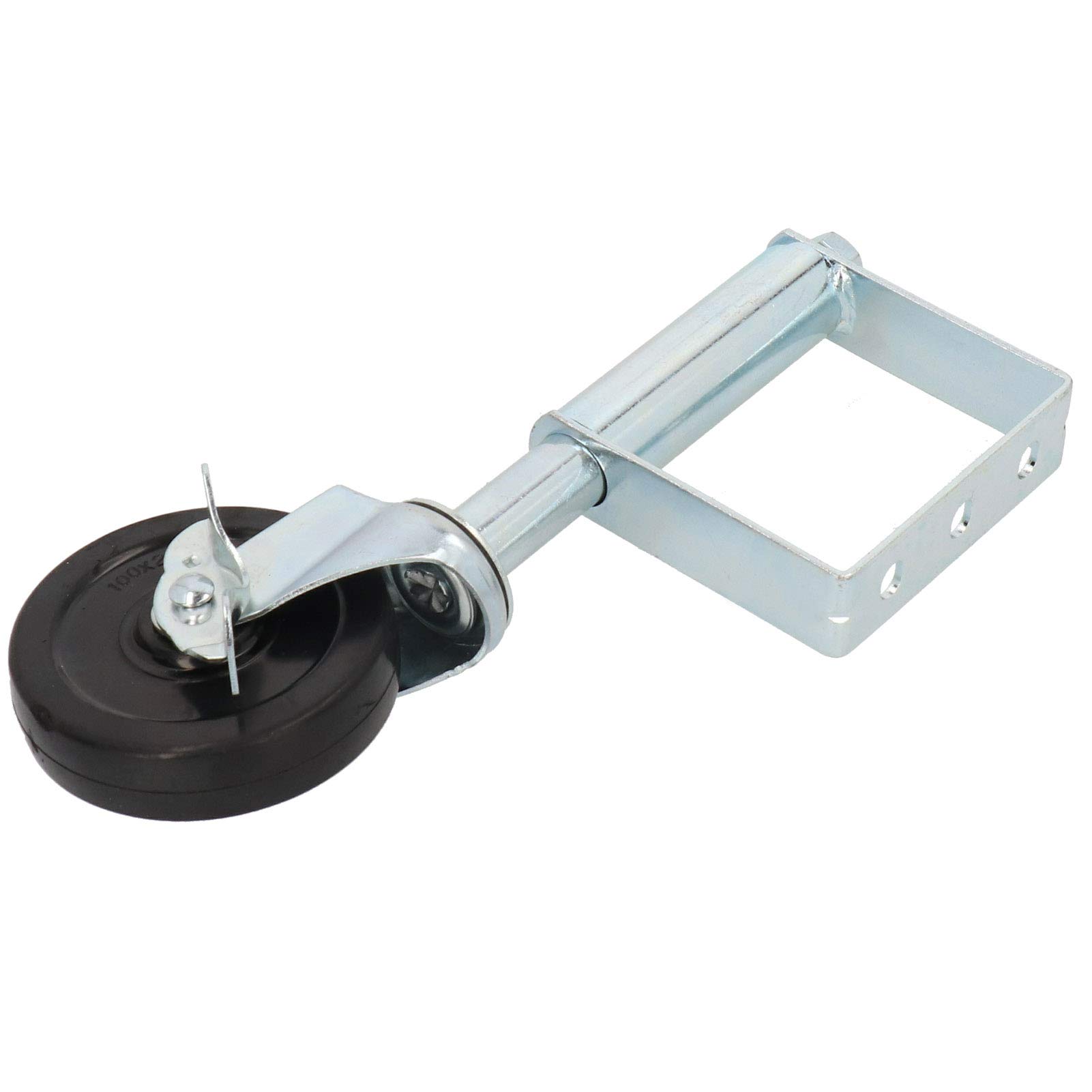 4inch Metal Rubber Sturdy Gate Wheel, Damping Spring Loaded Caster, Home Industrial(White)