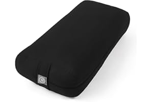 SWEET HOME COLLECTION Meditation Cushion Bolster Pillow for Restorative Yoga – Supportive Cushion for Meditation, Pilates, and Relaxation – Filled with Buckwheat Hulls - Removable Cover