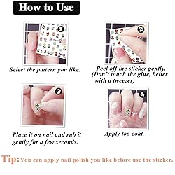 Nail Stickers for Women and Little Girls - 12