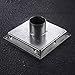 HANEBATH 6 Inch Square Shower Floor Drain with Removal Grate, Stainless Steel Brushed
