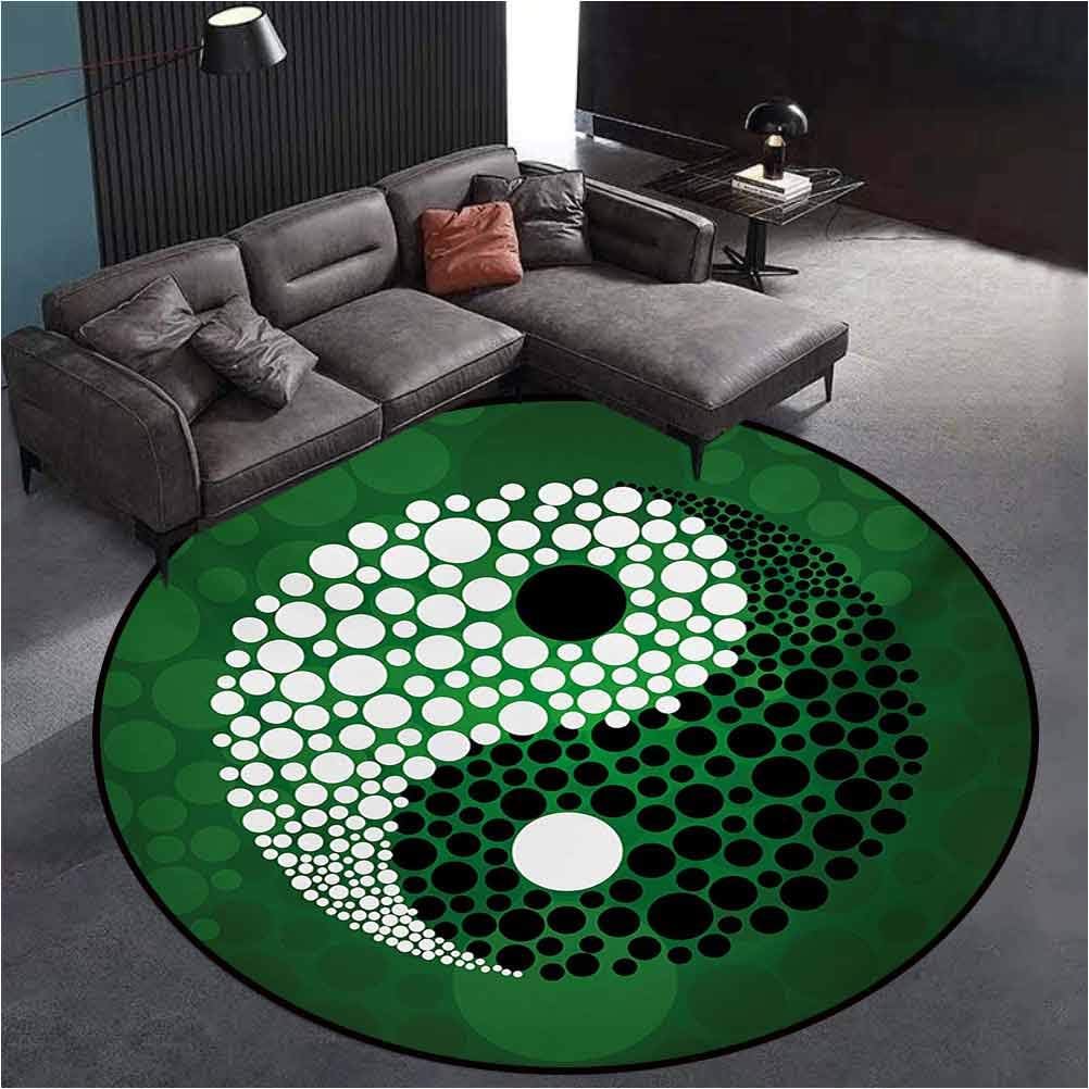 Amazon.com: Ying Yang Indoor/Outdoor Area Rug Natural Area Rug (Round