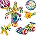 cossy STEM Building Toys for Kids, Construction Building Blocks, Educational Toys for 3-5 4-8 5-7 6-8 Year Old, Creative Games, Engineering, STEM Kits, 208 Pcs