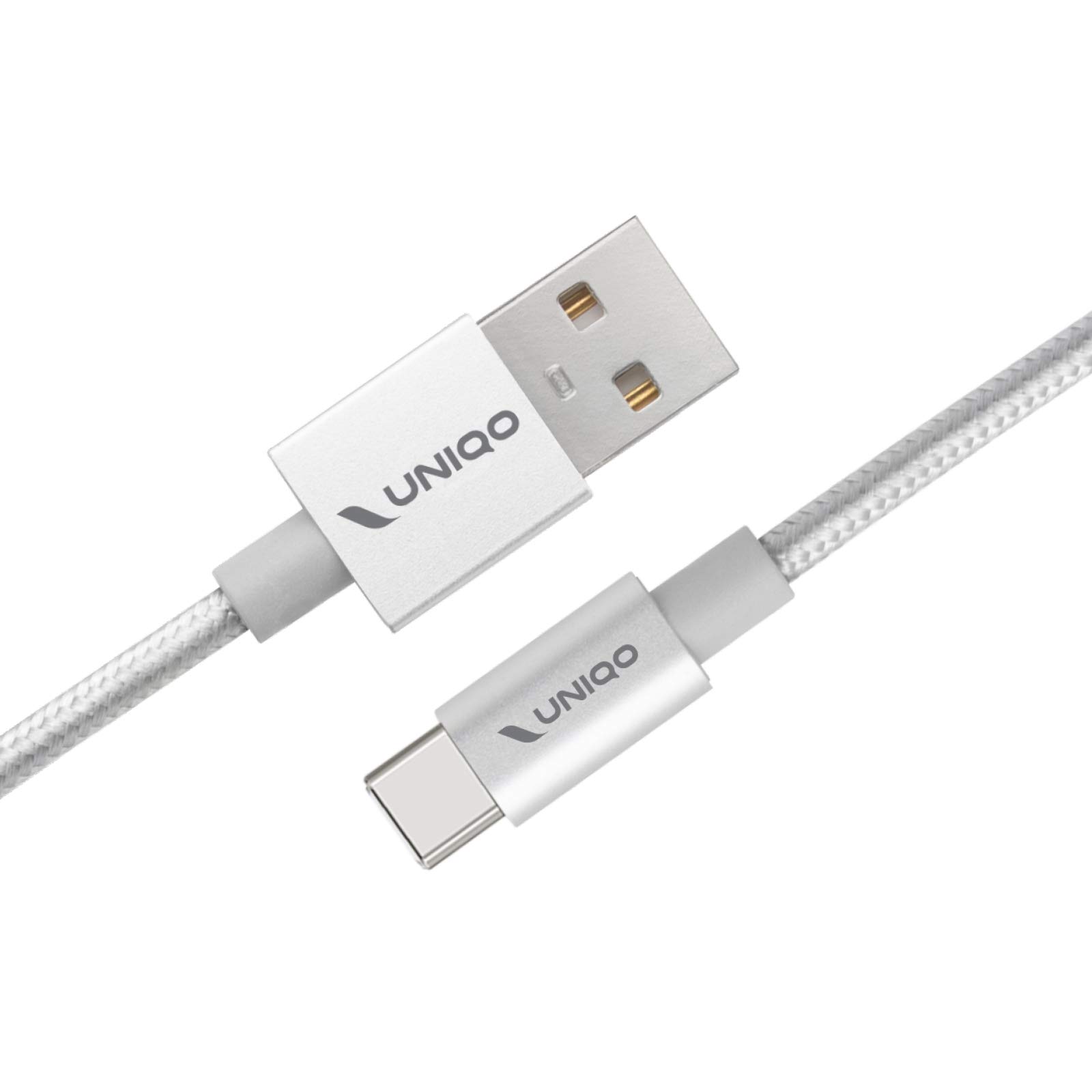 UNIQO Cavo USB 2.0 – Type-C antigroviglio in nylon per ricarica e trasferimento dati, lunghezza 1 m, compatibile con iPhone 15, Samsung, Oppo, Huawei, Honor, Xiaomi