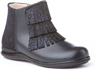 Botines de niña con Flecos cómodos y Flexibles. Fabricados en España en Piel bovina - Mi Pequeña Modelo 750I Color Azul Marino.: Amazon.es: Zapatos y complementos