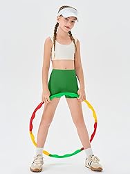 Haloumoning Girls Athletic Shorts Kids High Waisted