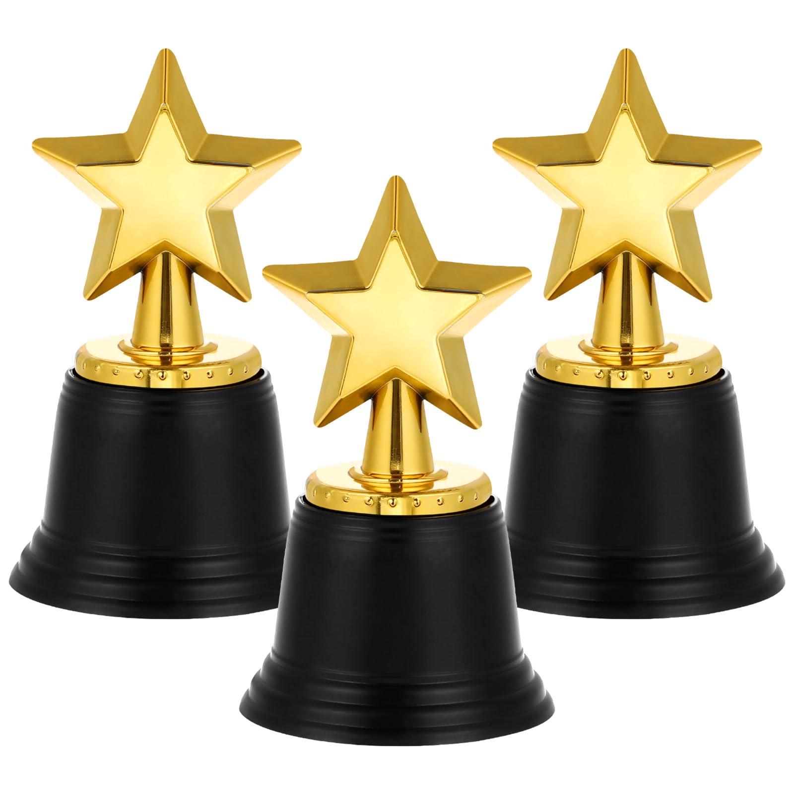 NUOBESTY 6Pcs Mini Star Trophy Awards, Star Trophies Reward Prizes Trophy Gold Award Trophies for Kids Party Favors Competition Ceremony Party Trophies