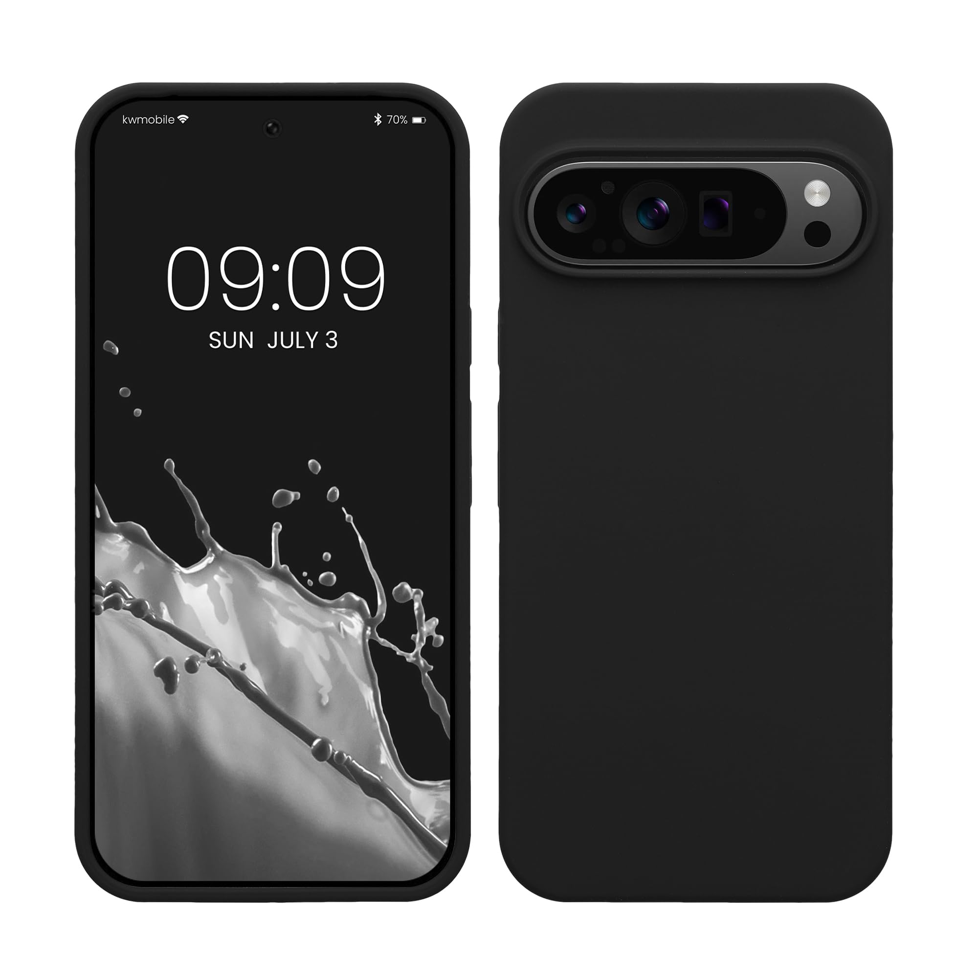 kwmobile Case Compatible with Google Pixel 9 Pro XL Case - TPU Silicone Phone Cover with Soft Finish - Black — image 1