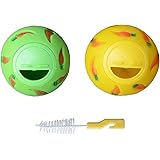 Treat Ball 2 in 1 .Include Brush.Give Your Pet More Fun and Health. Snack Ball for Small Animals.Rabbit Treat Ball.Rabbit Foo