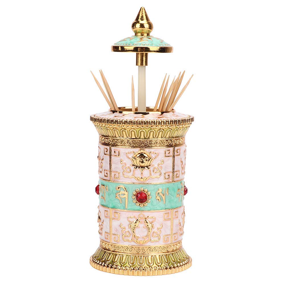 Pop Up Automatic Toothpick Dispenser, Portable Retractable Toothpick Holder Dispenser Retro Automatic Pop Up Toothpick Box Container for Home Restaurant Hotel Decor