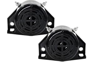 MIRKOO Backup Alarm, 102dB 12V-24V DC Waterproof Industrial Heavy-Duty Backup Reverse Warning Alarm with Super Loud Beeper Tone for Truck Van Freight Car Lorry Heavy Duty Tricycle Vehicles(2-Pack)