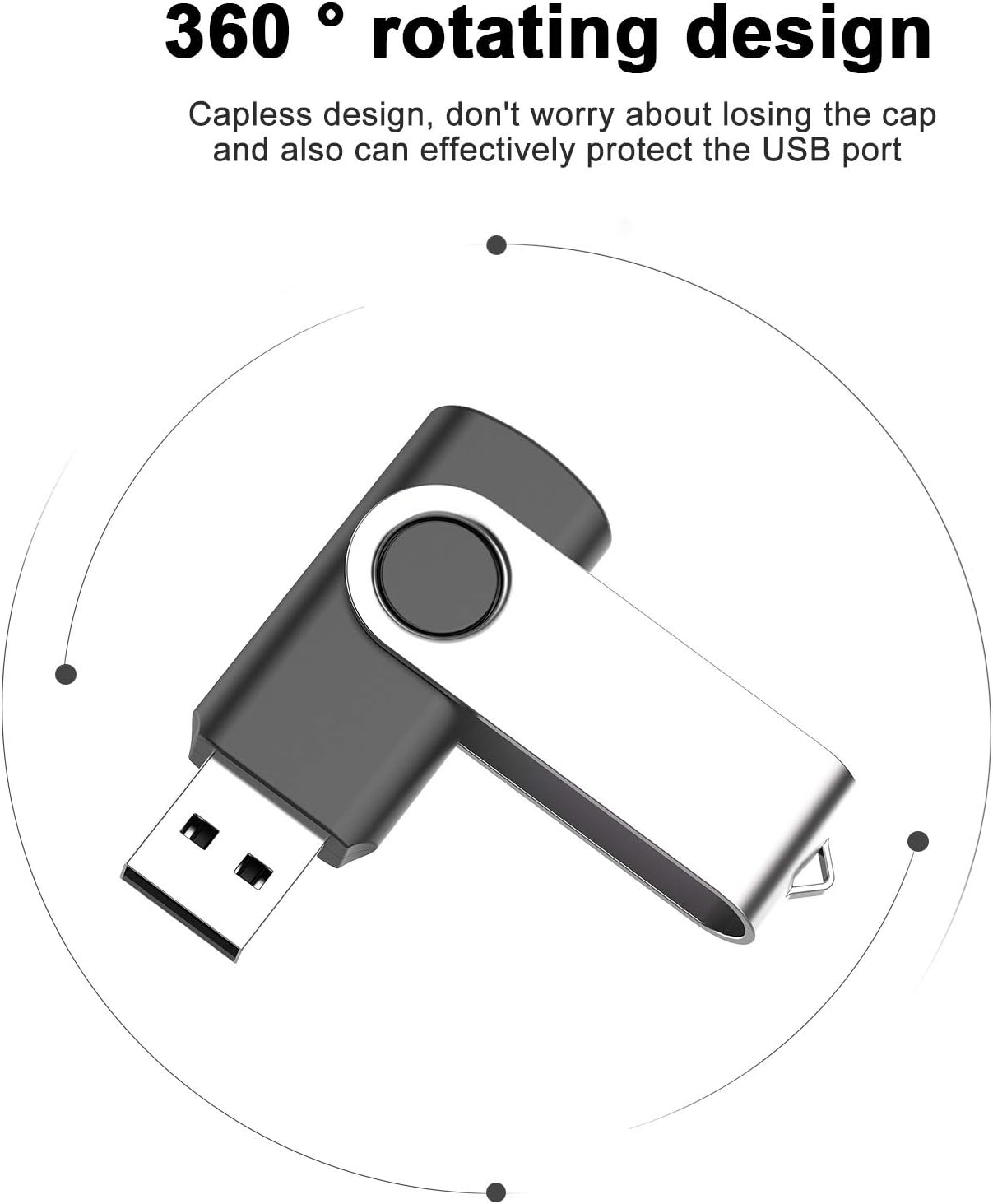 32GB Memory Stick 10 Pack, kacai USB Flash Drive USB 2.0 Swivel Thumb Design Memory Sticks Data