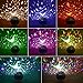Music Night Light Lullaby,YHZO Rechargeable Stars Moon projector Lamp, 4 LED Bulbs 9 Light Color Changing(3.2FT USB Cord) ,360 Rotation,12 songs ,Gift for Babies Children,Nursery（Blue）