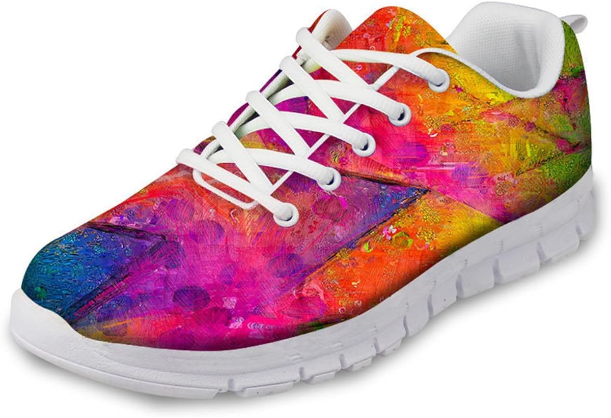 multicolor tennis shoes