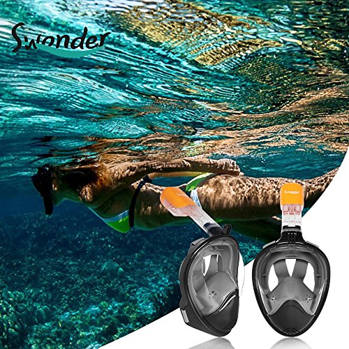 Swonder Snorkel Full Mask L/XL Black SWD001