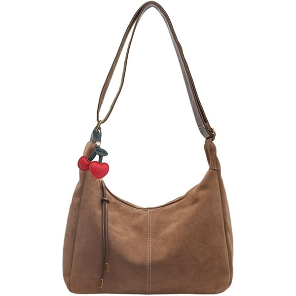 Trendy Suede Tote & Crescent Shoulder Bag for Women