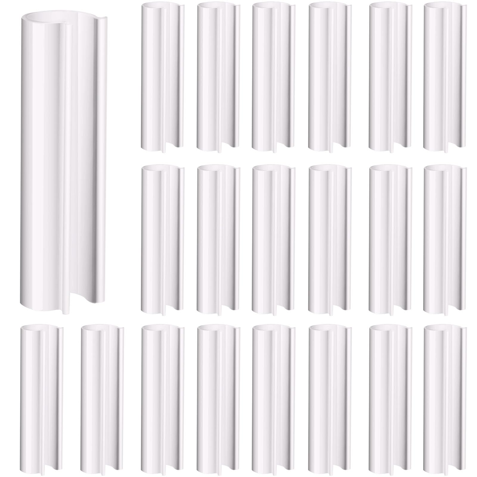 Photo 1 of Jetec 32 Pcs PVC Pipe Clips Pool Cover Clamps for Above Ground Pool Greenhouses, Row Covers, Garden, Shelters, Bird Protection, 2.4 Inch Long(for 1/8 Inch PVC Pipe,White)