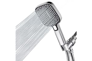 Shower Head, High Pressure Handheld Shower Heads with 60" Stainless Steel Hose and Adjustable Overhead Bracket, Handheld Show