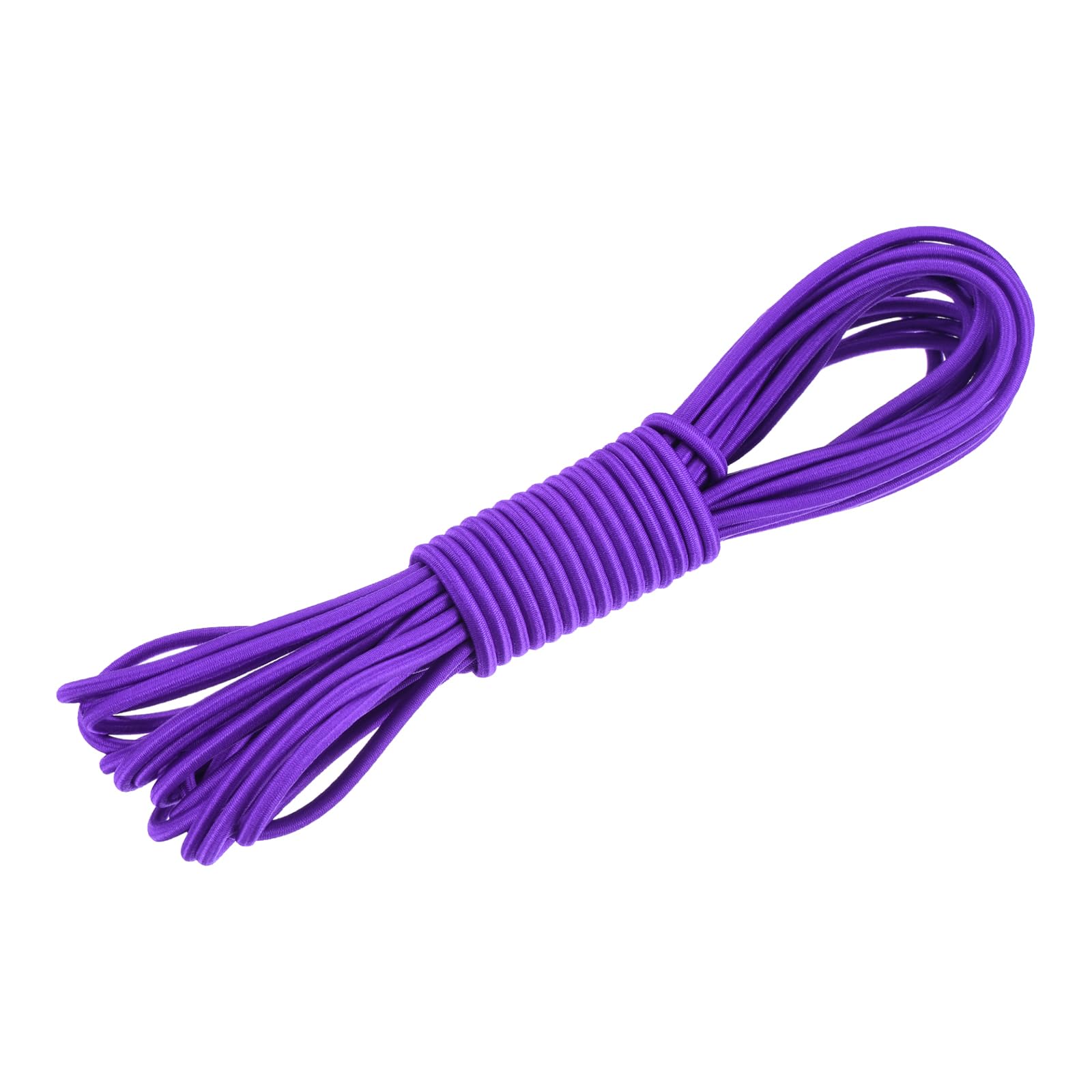 DMiotech 3mm Shock Cord, 7.6 M Purple Bungee Cord Tent Pole Shock Cord Round Elastic Kayak Rope Stretch String Marine Grade Heavy Polyester for DIY Projects Tie Downs