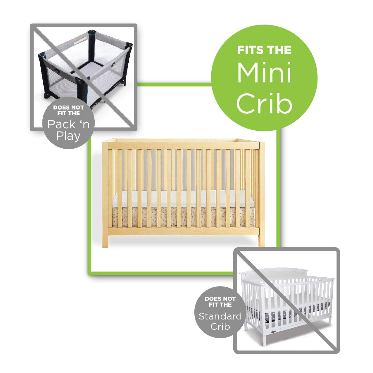 mini crib memory foam mattress topper