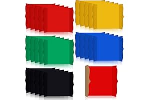 Censen 30 Pcs Trifold Display Board Poster Tri Fold Presentation Board Corrugate Posterboard Large 12 x 20 Inches Project Board Cardboard for Science Fair School Business Office (Colorful)