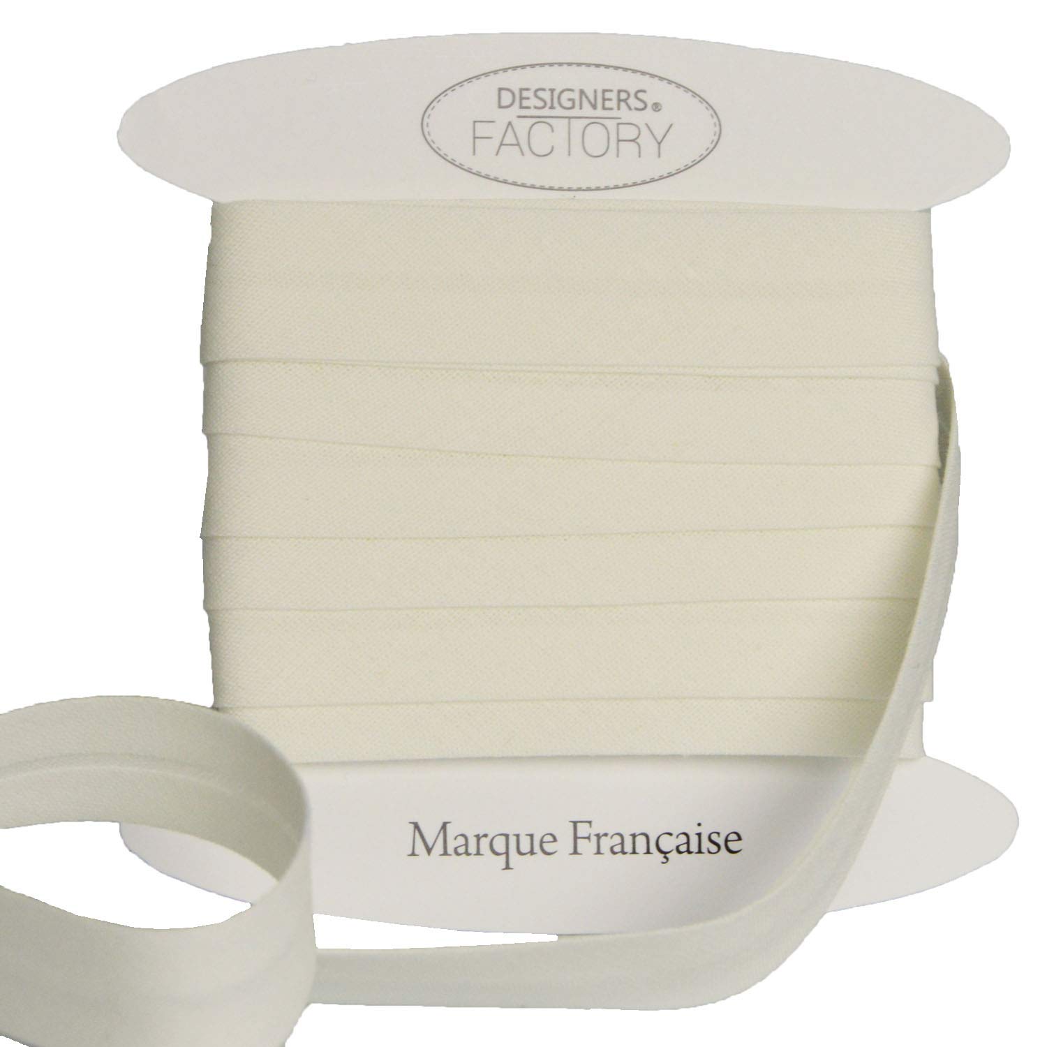 designers-factory Beautiful Quality Plain Cotton Bias Binding - Cotton Bias Binding - available in several colours and two sizes (By 5 meters, Unbleached)