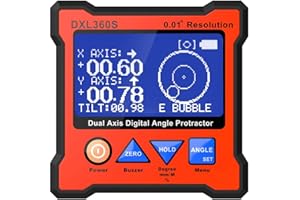 Digital Protractor DXL360S GYRO + Gravity 2 in 1 Digital LCD Protractor Inclinometer Dual Axis Level Box 0.01?Resolution