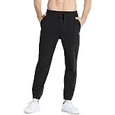 baleaf Men's 27" Cotton Sweatpants Sports Running Hiking Joggers Pants Lightweight Lounge Pocketed Pajamas 7/8 Length