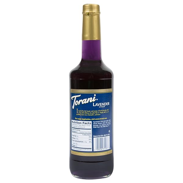 TORANI COFFEE SYRUP, LAVENDER FLAVORED SYRUP FOR DRINKS, 25.4 FL OZ