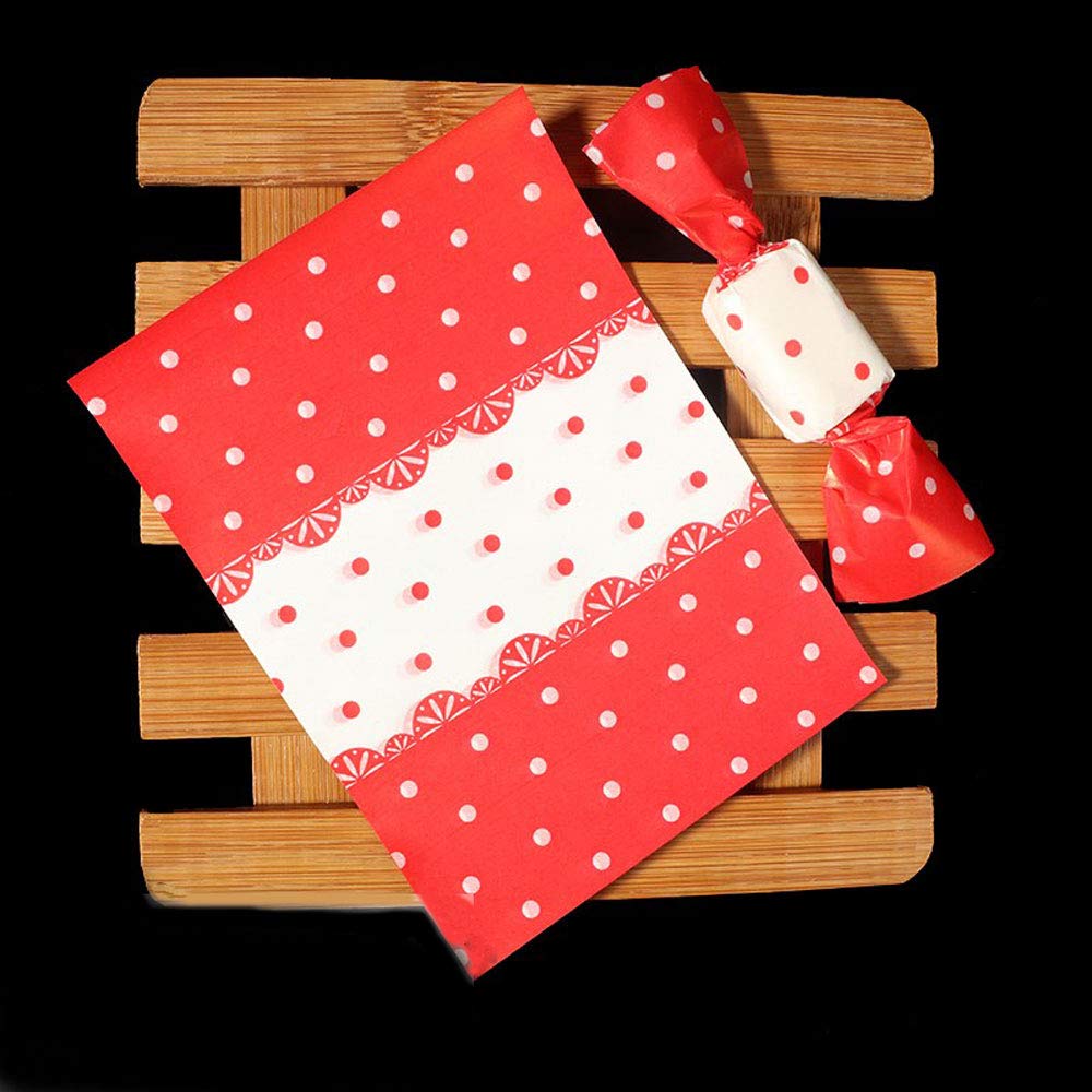 Penta Angel Candy Wrappers 400Pcs Twisting Wax Caramel Paper Sweets Lolly Baking Nougats Wrapping Paper for Homemade Wedding Birthday Christmas Chocolate Candy Packaging (Dot)