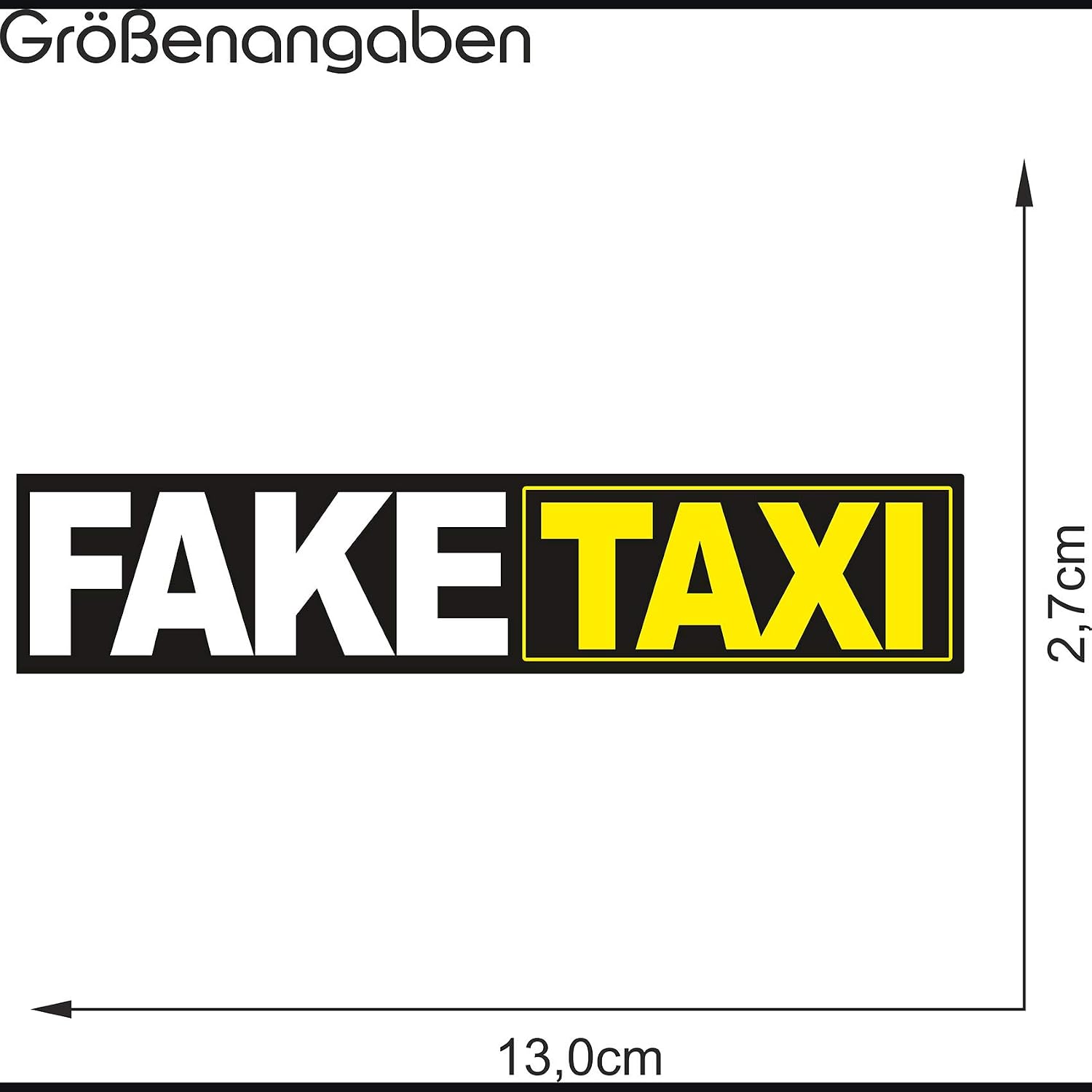 Finest Folia 2 x Faketaxi Funny Car Sticker 13 x 2.8 cm for Car Motorcycle, Bus, Caravan, Car, Accessory, R103, Normal - Image 5