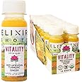 Elixir Shots Vitality (12 Pack) Immunity Wellness Shot with 100% Organic Ingredients Cold-Pressed Red Hawaiian Turmeric, Peruvian Ginger, Pineapple and Black Pepper, No Sugar or Artificial Additives
